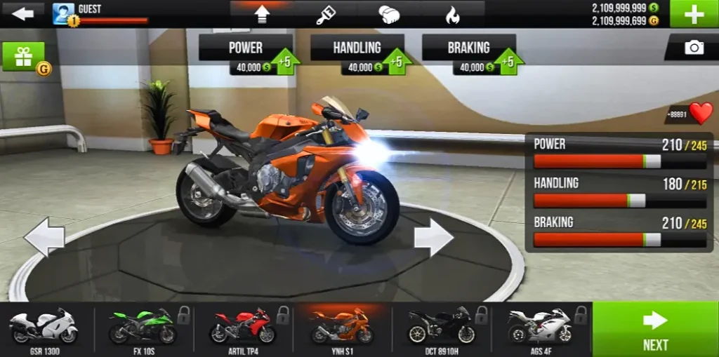 Traffic Rider Mod APK all Bikes Unlocked