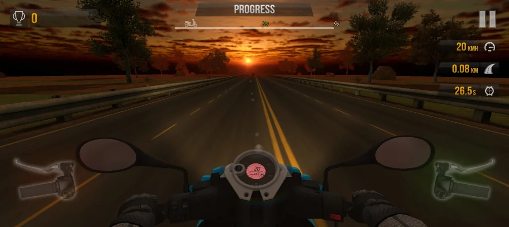 start driving the bike and complete mission